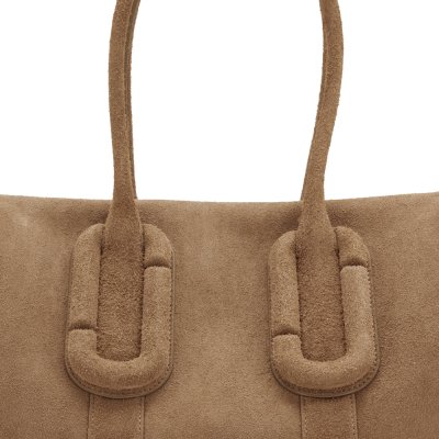 THE BABE CITY TOTE IN FELTED SUEDE
